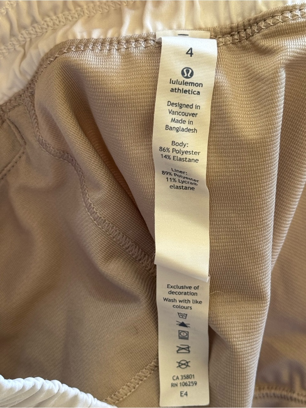 Lululemon Seek The Heat Shorts White Athletic Shorts Size 4 - Picture 5 of 8